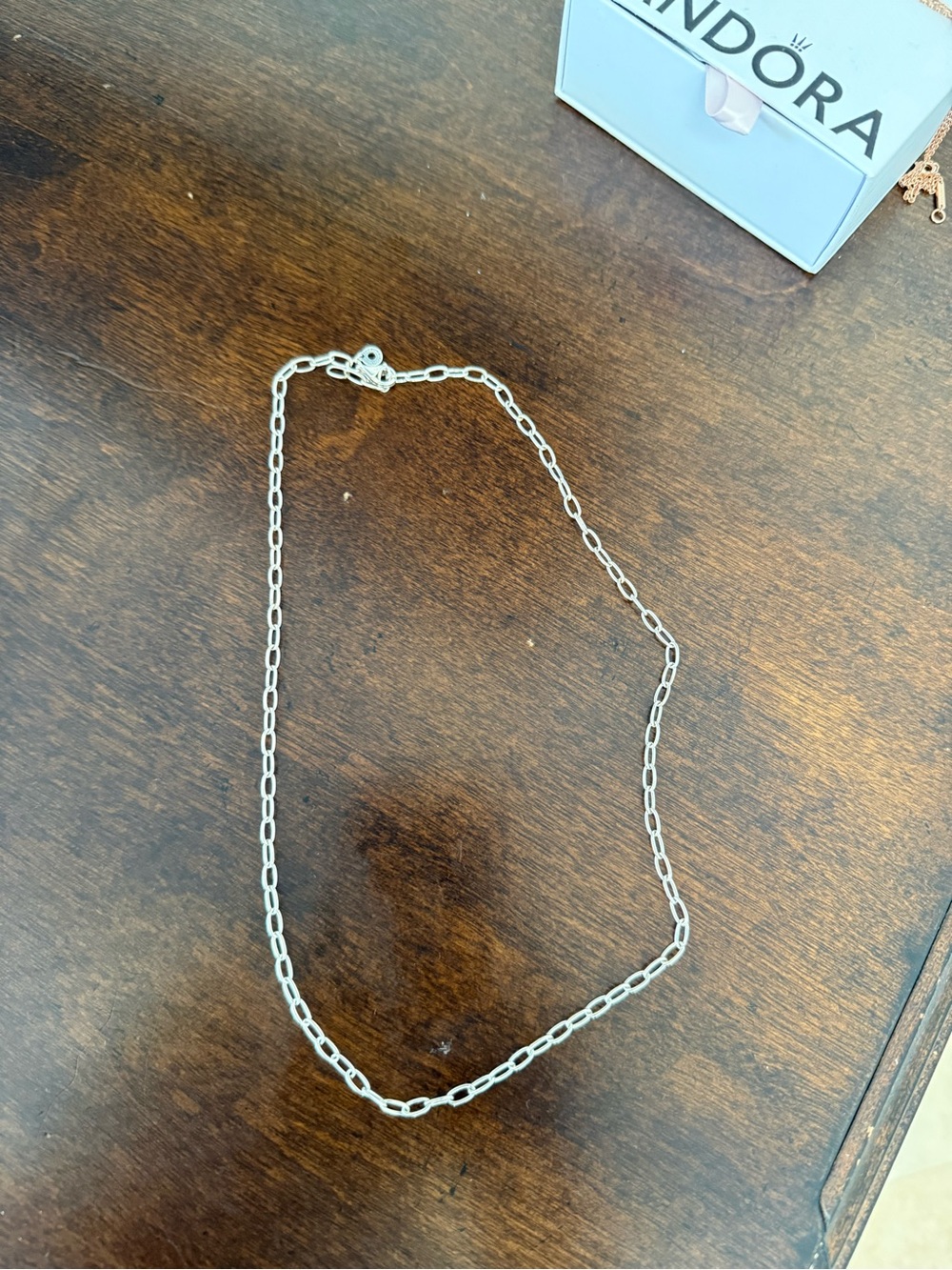 Pandora Sterling Silver Paperclip Chain Necklace - Silver